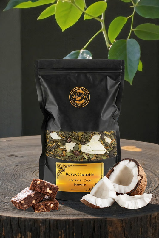 Thé Vert Rêves Cacaotés - Noix de Coco / Brownie